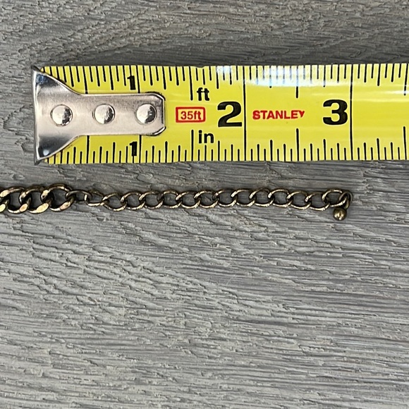 Aldo Turquoise Blue Enamel and Crystal Statement Necklace-20” Total Length - Picture 8 of 9